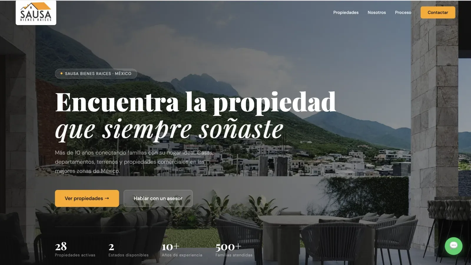 Sitio web de Sausa Bienes Raíces — Inmobiliaria en Monterrey, Nuevo León